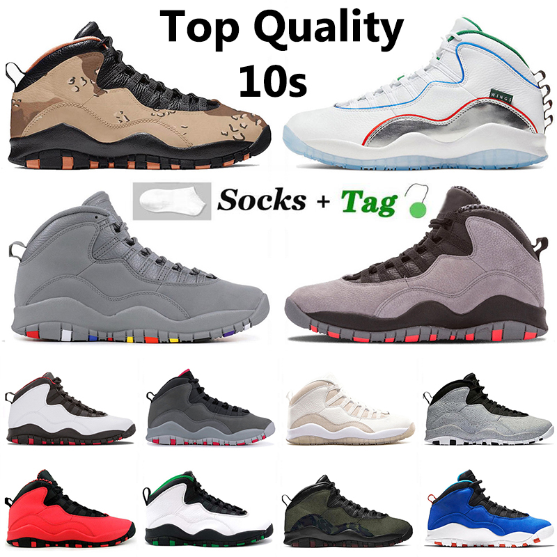 

2021 Top Selling Jumpman 10 10s Men Basketball Shoes Wings Desert Camo Cement Seattle Tinker Im Back Black Cool Grey Chicago Sneakers VO White Off Trainers Sports, A1 wings