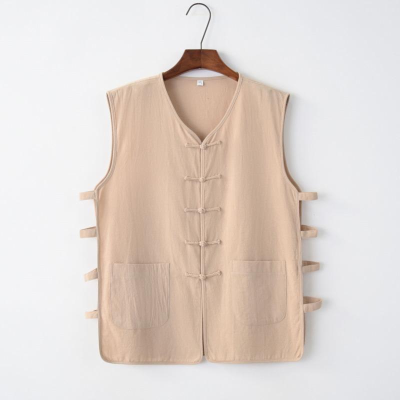 

Ethnic Clothing Vintage Chinese Style Vest Shirt Men Women Cotton China Gilet Tops Traditional Tang Suit Casual Harajuku Blouses Femme