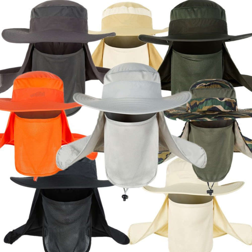 

Outdoor hat men's summer sunshade waterproof ultraviolet fisherman's fishing, Blue;gray