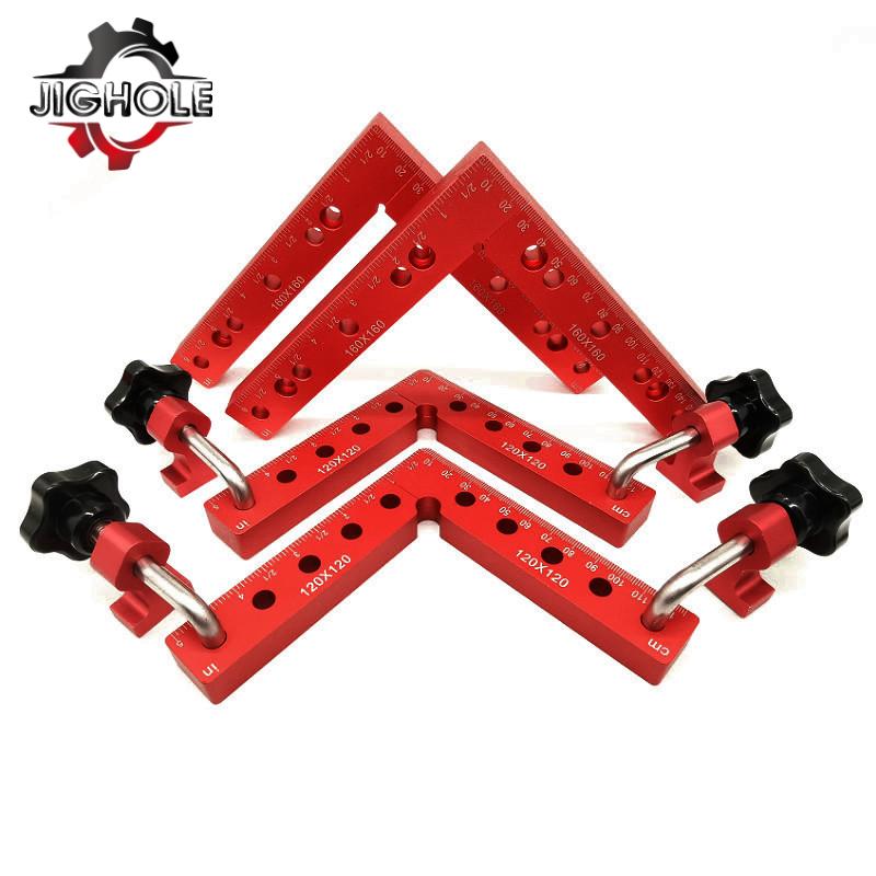 

Professional Hand Tool Sets 2Pcs 90 Degree Positioning Squares L-Type Corner Clamp Right Angle Clamps Fixing Aluminum Alloy Woodworking Carp