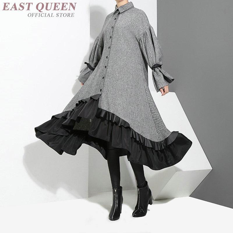 

Casual Dresses Spring Dress 2021 Women Fashion Stiching Elegant Ladies Shirt 3295 Y