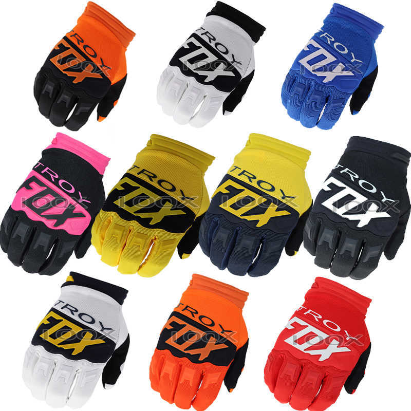 

10 Color Troy Fox MX ATV Motocross Race Gloves 360 Dirtpaw MX Motocross Racing Gloves Enduro Dirt Bike Gloves H1022, Black