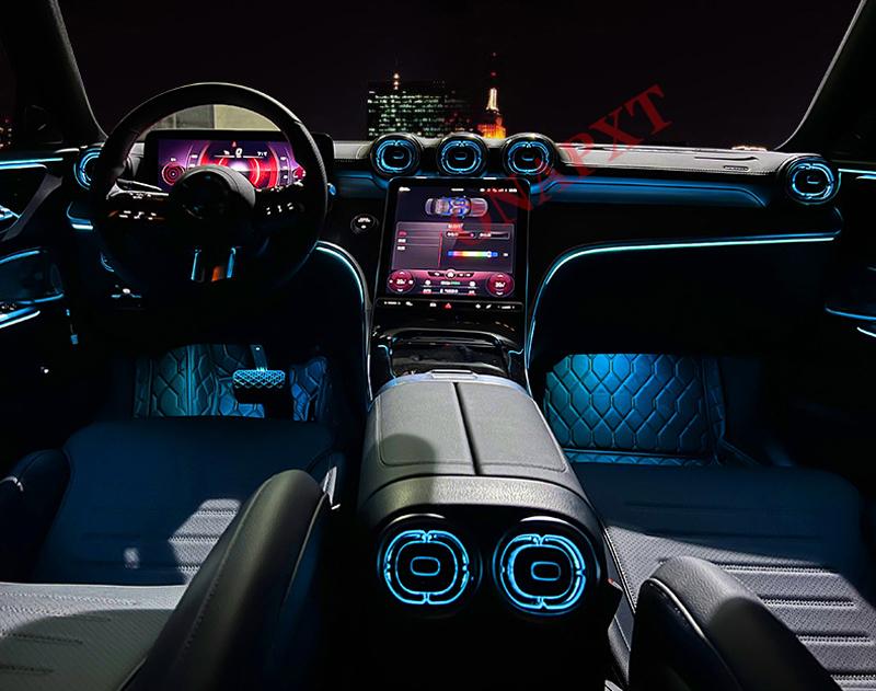 

Interior&External Lights For - C Class W206 Car Decorative Atmosphere Lamp Strips MB LED Air Vent Nozzle Neon Ambient Light 64-C