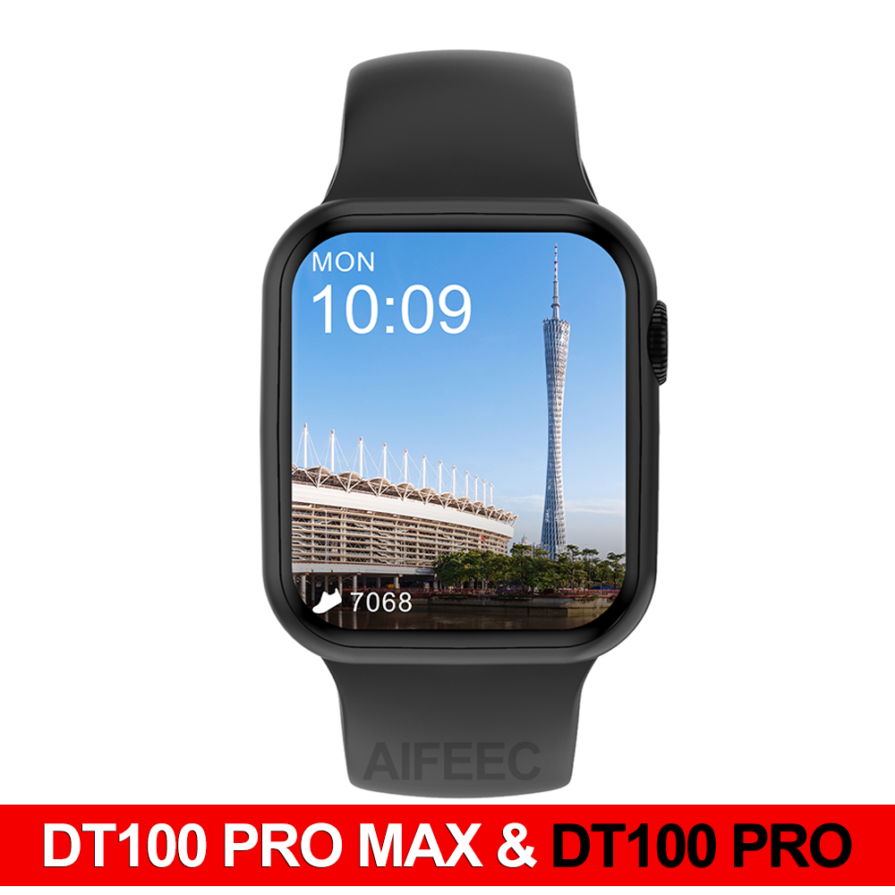 

Original DT100 PRO MAX Smartwatch iwo Series 7 Bluetooth Call Wireless Charger Smart Watch Men Women Fitness Tracker PK HW22 W37