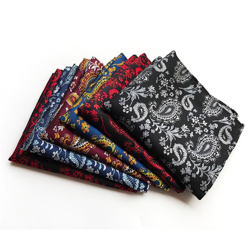 

3PCS Men's Handkerchief Square Towel Polyester Mocket Fashion Suit Pocket Towels Formal Business Cashew Dot Geometry