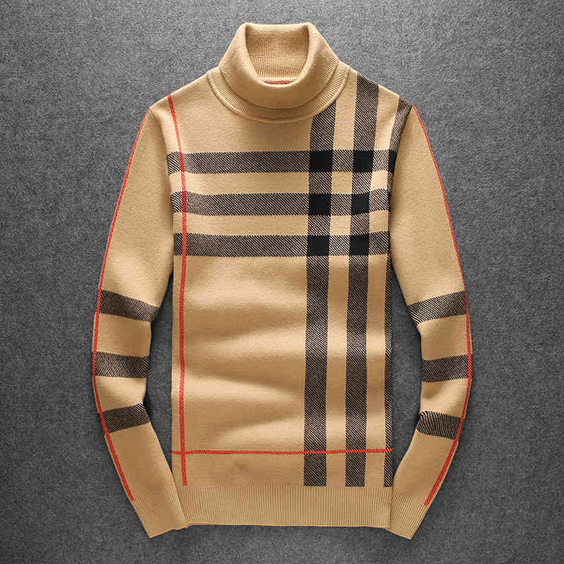 

boutique sweater high collar men's in winter, White;black