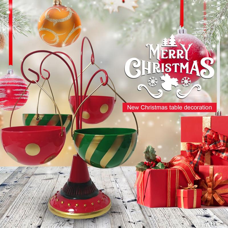 

Other Festive & Party Supplies Christmas Snack Stand 2 Tier Cupcake Bowl Holder Dessert Candy Display Food Tray Merry Decoration For Home