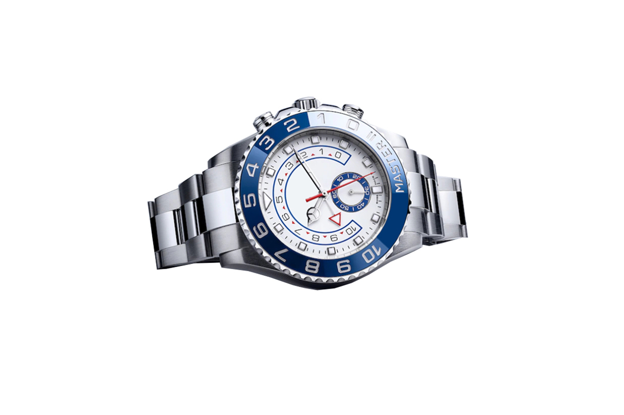 

Top 44mm Ceramic Wrist Watch Luxe Orologio di lusso Reloj de lujo Mens Silver Blue Stainless Steel Automatic Mechanical Big Dial Chronograph Full Function, Watch strap tools