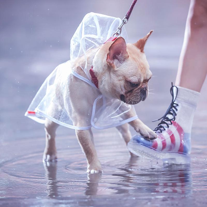 

Dog Apparel HEYPET Fashion Pet Clothes Raincoat Transparent Rain Coat Waterproof Pets Raincoats Small Dogs Clothing