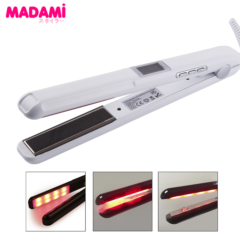 

Infrared Ultrasonic Hair Straightener Keratin Cold Treatment Hair Care Tool Argan Oil Recover Damaged Hair Smooth Flat Iron