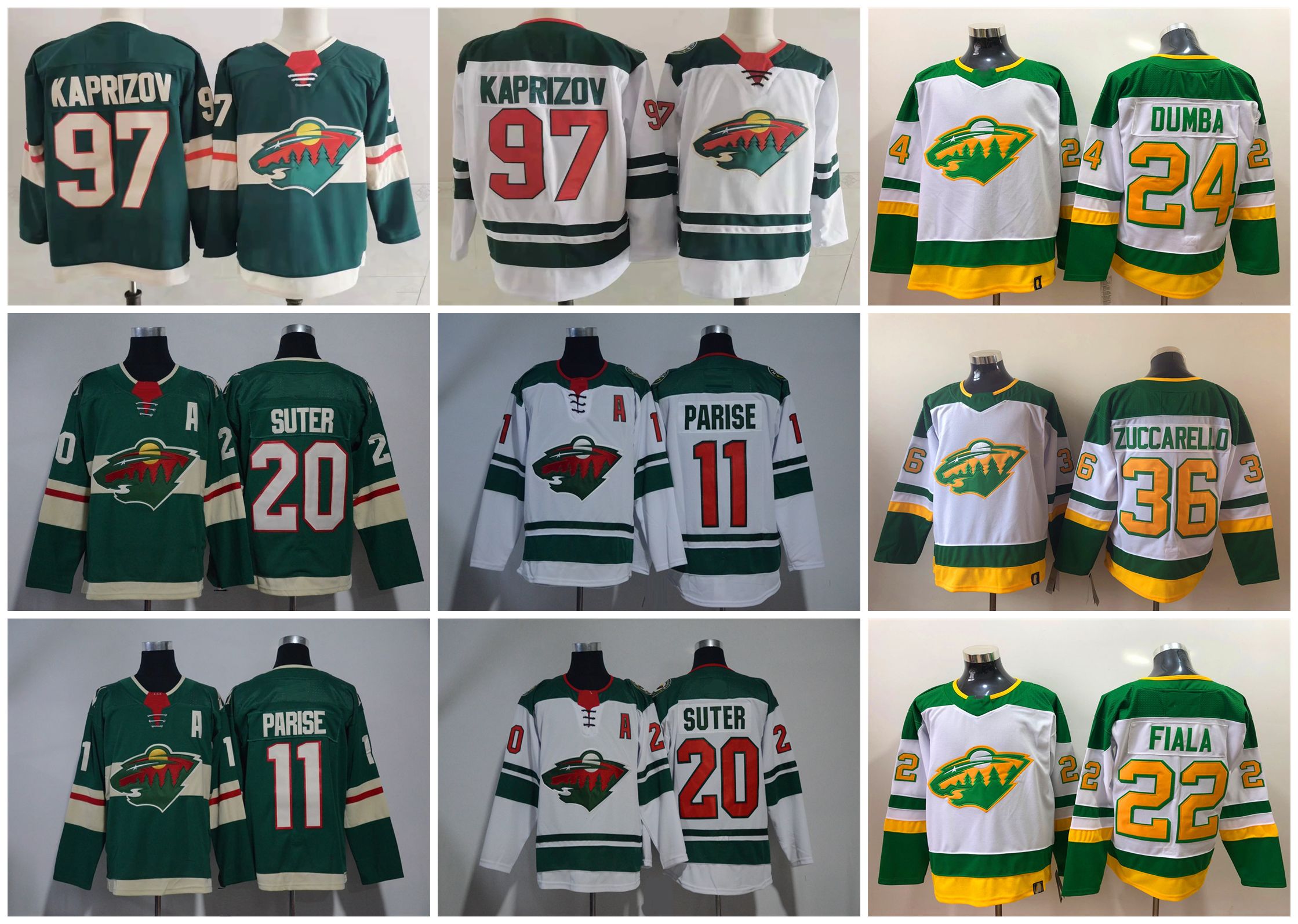 

2021 Minnesota Wild Jerseys Men Zach Parise Jersey Kirill Kaprizov Kevin Fiala Mats Zuccarello Marcus Foligno Stitched, 11 zach parise (a)