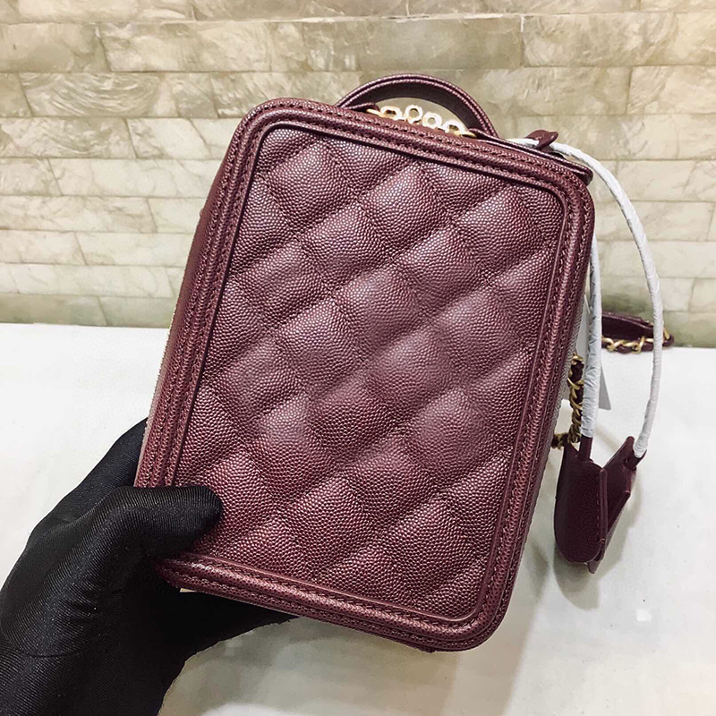 

The spot to snap up new vertical version caviar leather bag flap 0988 Imported fine ball cowhide arge capacity diamond lattice bag