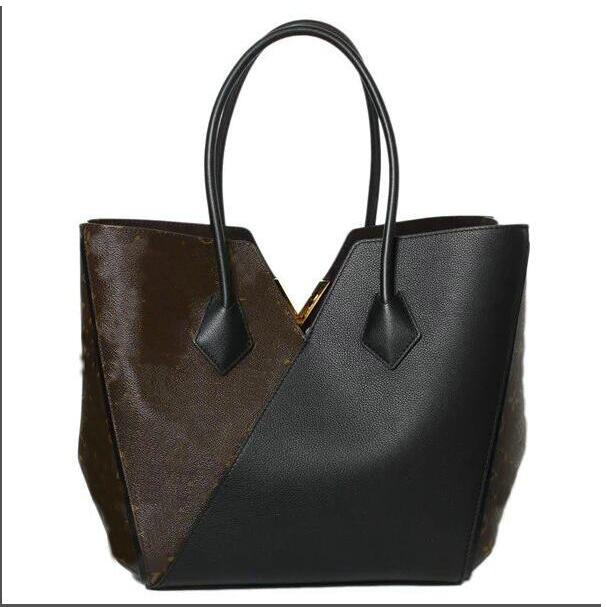 

High Quality Fashion Handbags Purses VINTAGE Bag Women Classic Style Genuine Leather Shoulder Bags Canvas Cross Messenger m40460 30cm, Black