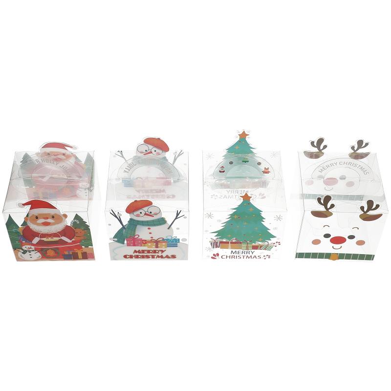 

Gift Wrap 4pcs Christmas Eve Wrapping Boxes Adorable Xmas Packaging Cases