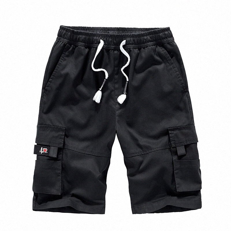 Streetwear Streetwear Streetwear Streetwear pour hommes Pantalon de cargaison multiples poches élastiques Cordon de cordon de cordon longueur gen