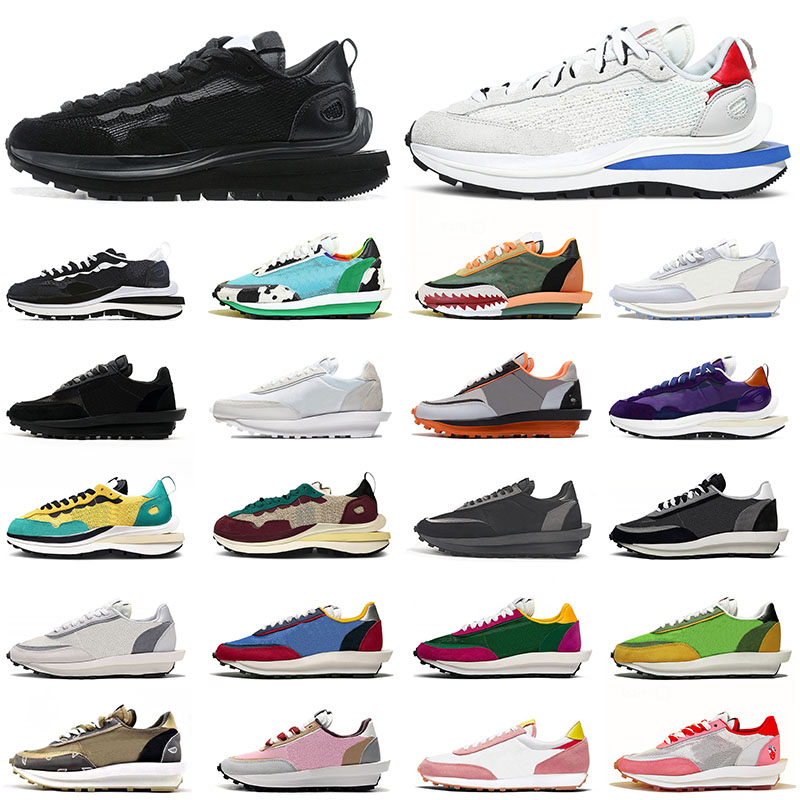 

Sacais VaporWaffle Running Shoes Men Women Outdoor Runners White Black Nylon Neptune Green Pure Platinum Chunky Dunky OFF Mens Womens Sports