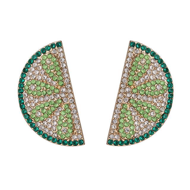 

Sweet Crystal Lemon Stud Earrings For Women Fashion Elegant Oorbellen Bijoux Party Gifts