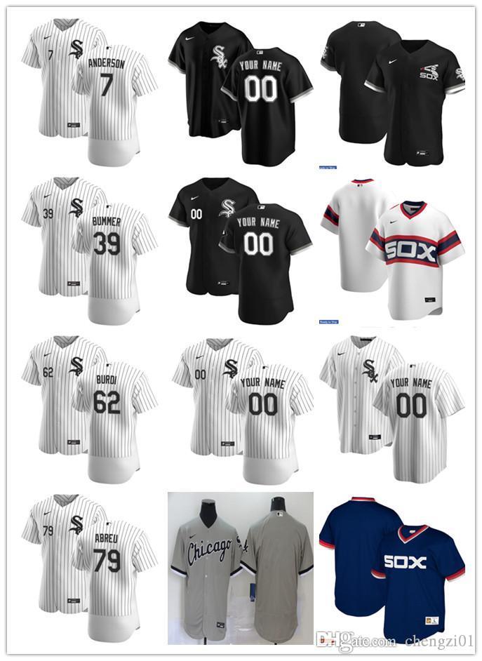 

Men Women Youth Baseball Jersey Chicago White Sox 79 Jose Abreu 7 Tim Anderson 39 Aaron Bummer 62 Zack Burdi Custom Blank bl, Blue;black