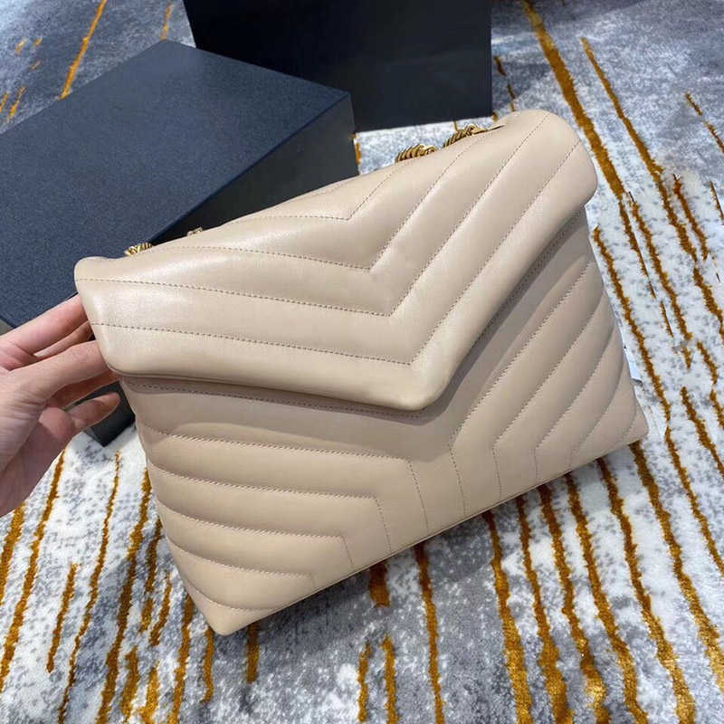 

Women of luxury designer handbags loulou chain bag quality superior courier bag genuine leather bag mark small shoulder bags