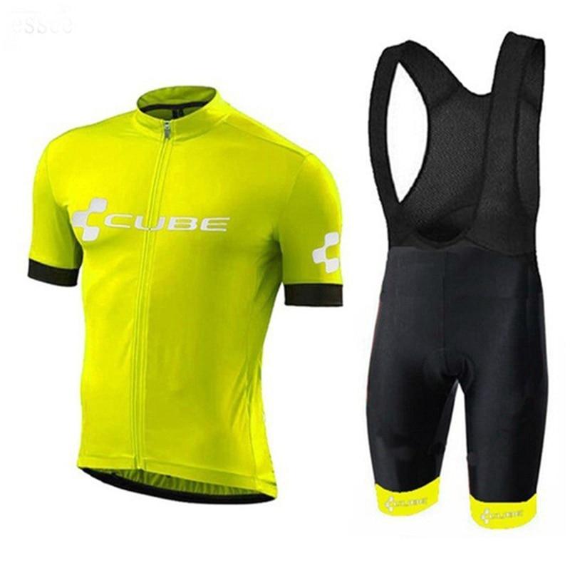 

Racing Sets 2021 CUBE Summer Cycling Jersey Breathable MTB Bicycle Clothing Mountain Men Bike Wear Clothes