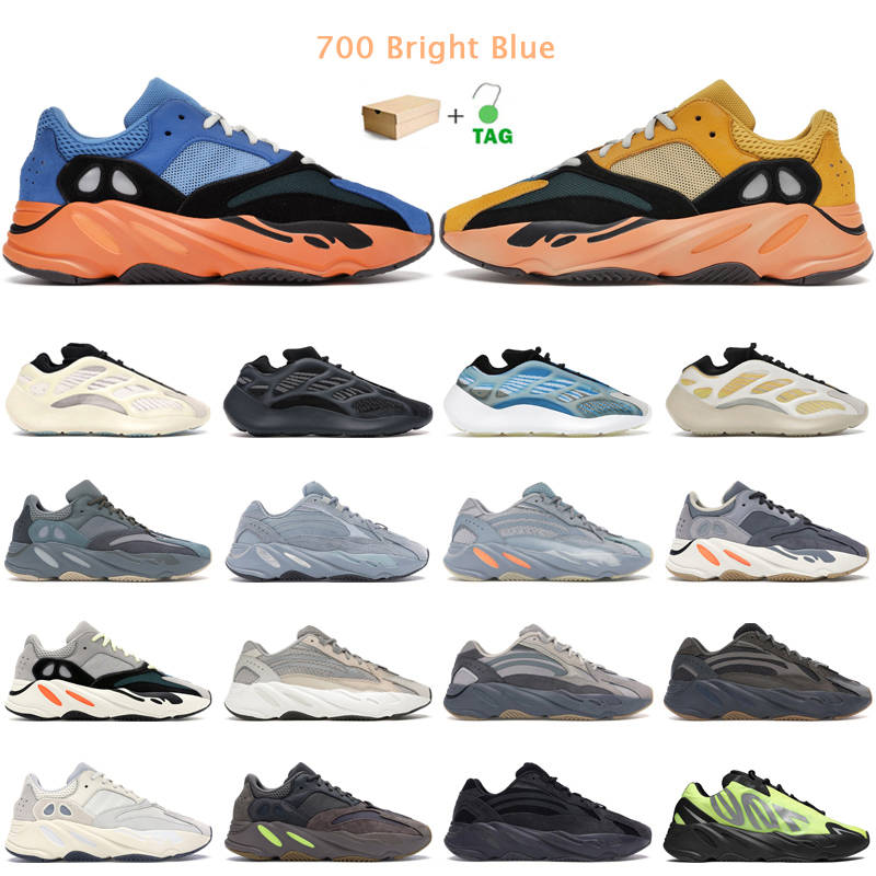 

2021 kanye 700 running shoes mens trainers Cream Teal Blue Azael Alvah Safflower Vanta Magnet Solid Grey outdoor sports sneakers with box
