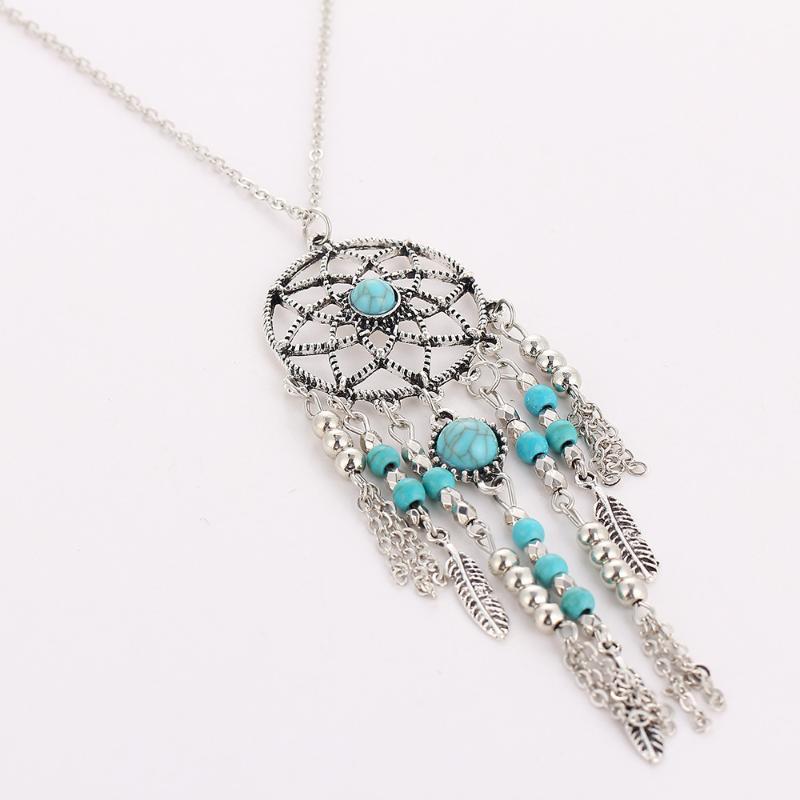 

Fashion Women's Wedding Jewelry Ethnic Style Necklace Pendant Tassel Feather Bohemian Valentine's Day Gift Wholesale Chains
