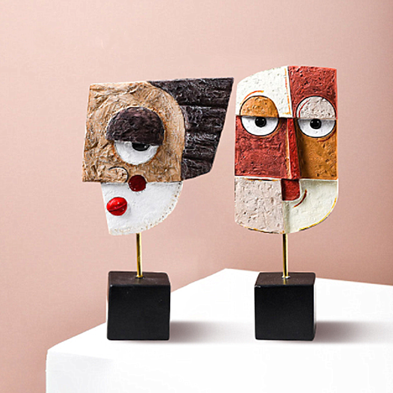 2021 Modern Resin Statue Sculpture Creative Abstract Sculpture nordic decoration home Art Office Decoration Resin Ornaments-image-709546718