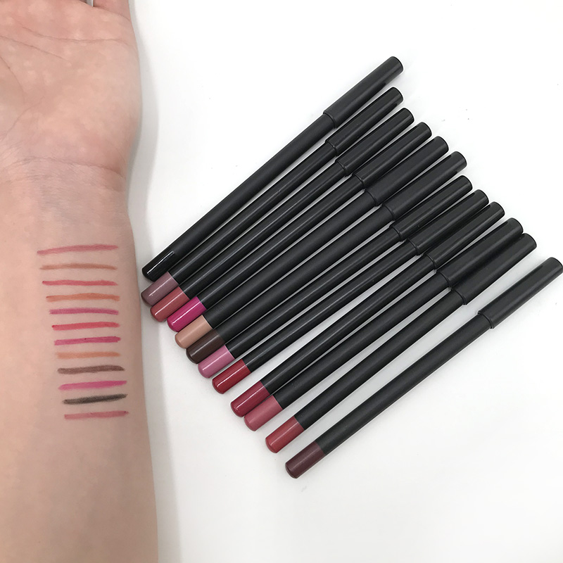 

12 Colors Lip Liner Pencil Nude Matte Lipliner Moisturizing Waterproof Long Lasting Lipstick Professional Makeup Kit, 06
