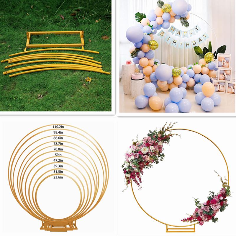 

Party Decoration Metal Round Background Frame Wedding Flower Stand Circle Props Archgarden Arch Backdrop