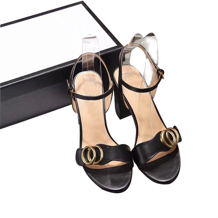 

Autumn high heel sandals ladies open toe black dress shoes