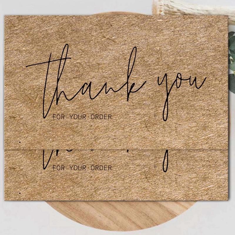 

Greeting Cards 30pcs/Lot Natural Kraft Paper For Your Order Thank You Card Small Shop Gift Handmade Decoration Business