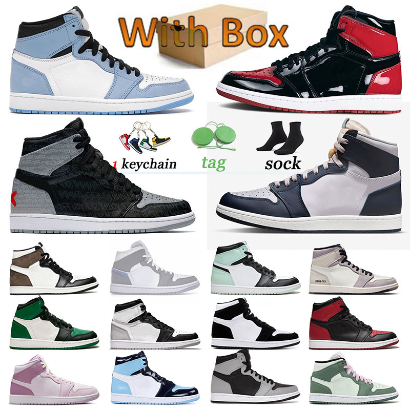 

Wholesale Jumpman Trainers Basketball Shoes Dark Mocha 1 Rebellionaire Chenille Mens Sneakers 1s Original Bred Patent Grey Camo University Blue Women Authentic, B27 36-46 court purple