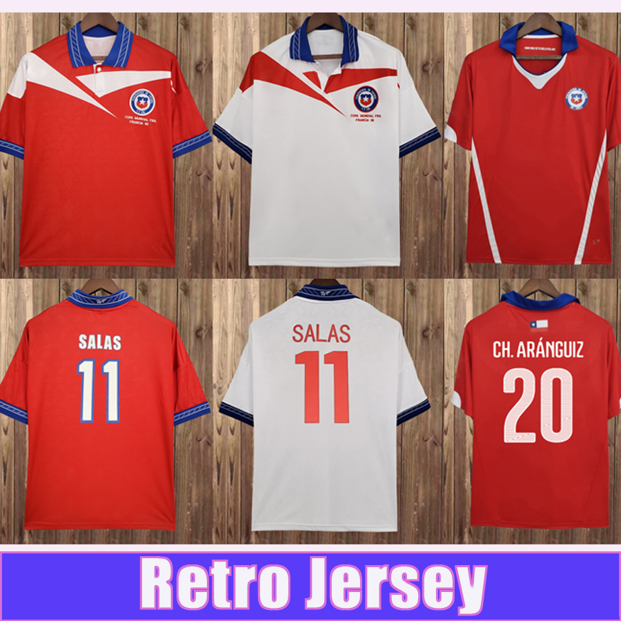 

1997 1998 Chile Retro Soccer Jerseys SALAS ZAMORANO VARGAS CH. ARANGUIZ DAVID 2014 Home Away White Short Sleeve Football Shirt Uniforms, Fg8558 1982 home