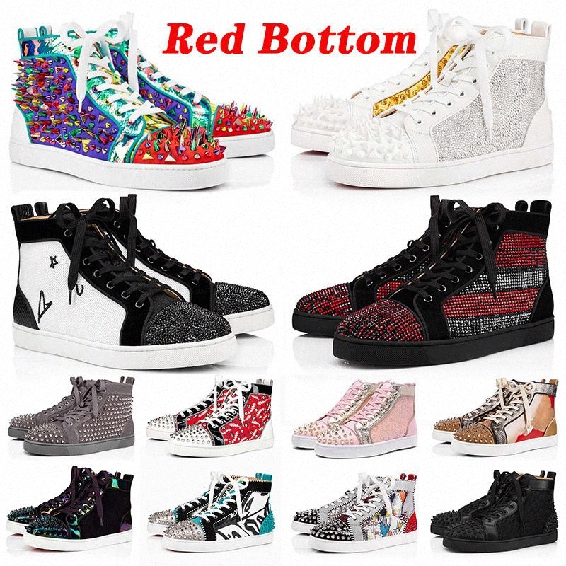 

Designer Bottom flats Casual Red Bottoms Shoes Platform Luxurys Designers Sneakers Studded Spikes All Black loafers Vintage Mens Womens Trainers Shoe g1bY#, Colour20