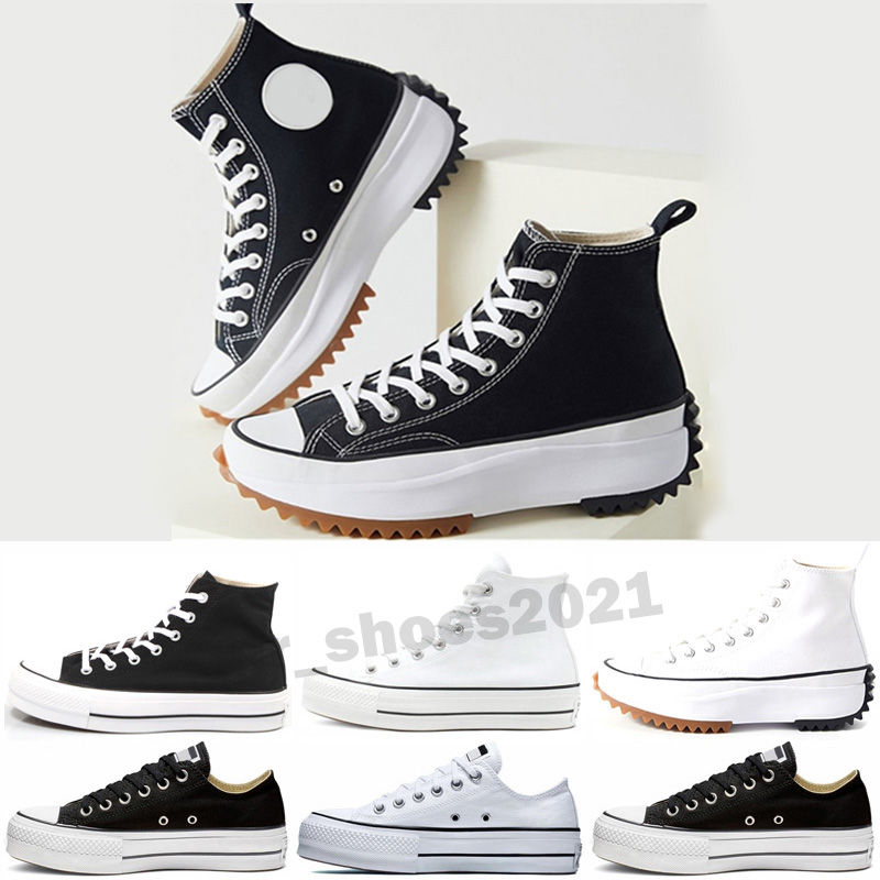 

Men Run Star Hike Women Casual Shoes Leopard Orange Black Yellow white High top stars Classic Thick bottom Canvas Shoe Size 36-41, Color 5