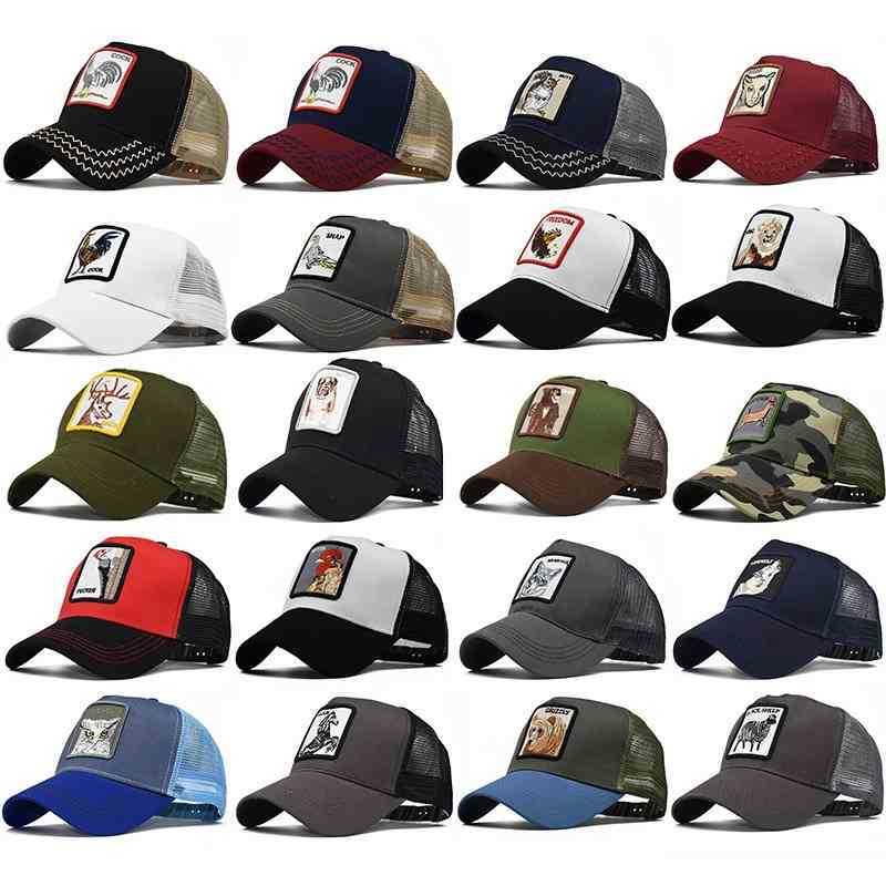 

Spring new animal embroidery NET baseball men's and women's hat hip hop cap