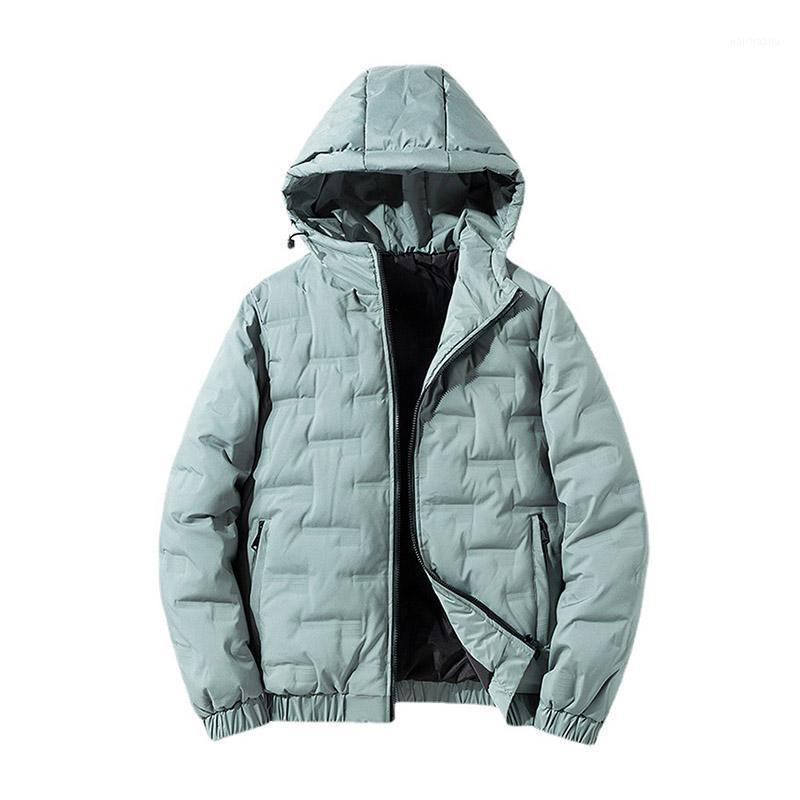 

Men's Jackets White Duck Down Men Jacket 2021 Winter Lightweight Windproof Warm Korean Fashion Clothes Trendy Zip Up Hoodie Middle-aged, Light green