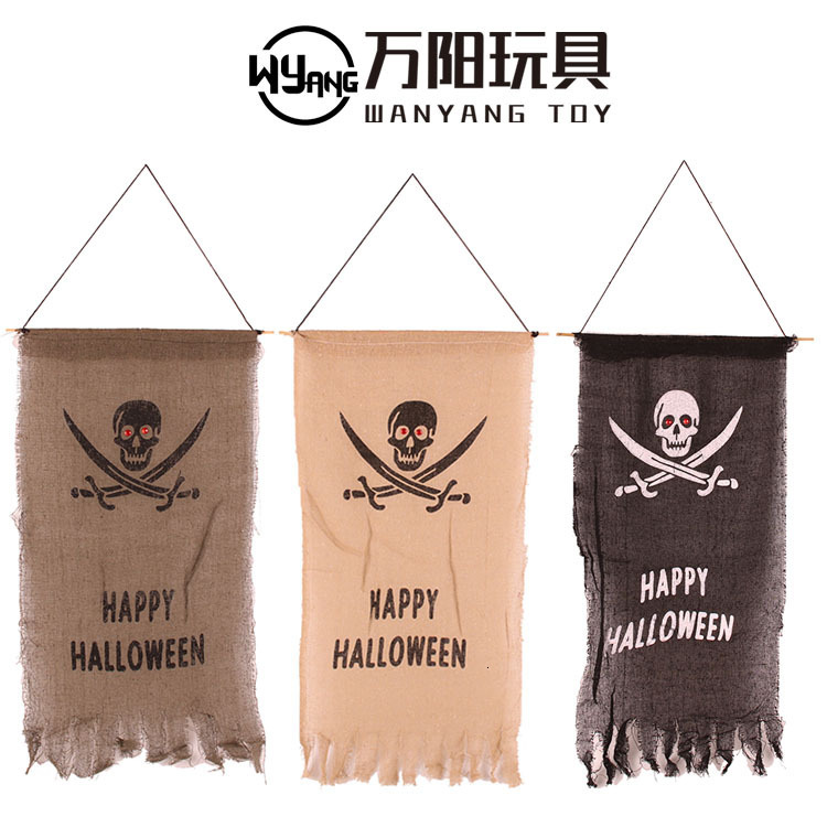 

halloween ghost ftival pull flower pendant skull white bar kindergarten decorat party ghost flag