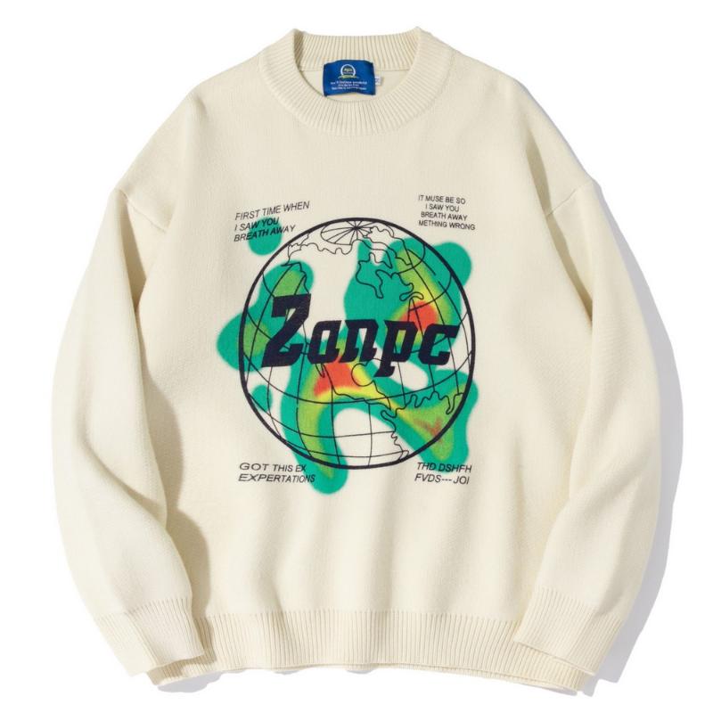 

Women's Sweaters Casual Vintage Korean Fashion Long Sleeve Top Pull Femme Winter Clothes Women Pullovers Tops Grandpa Sweater 2021 Trending, White;black