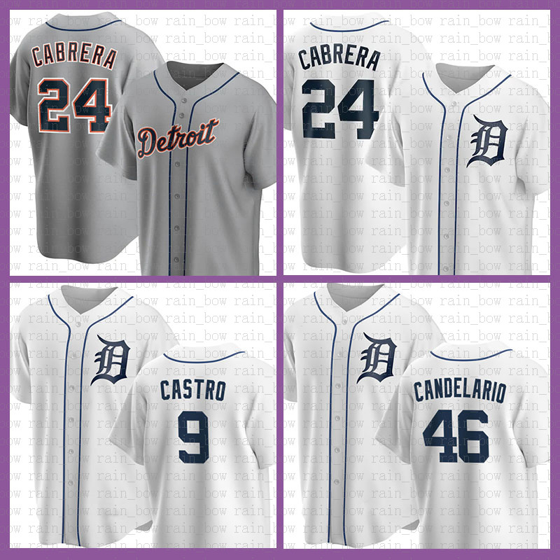 

Detroit Baseball Jersey Tigers Custom 24 Miguel Cabrera 23 Kirk Gibson 3 Alan Trammell 47 Jack Morris 9 Willi Castro 41 Daz Cameron, Jersey(laohu)