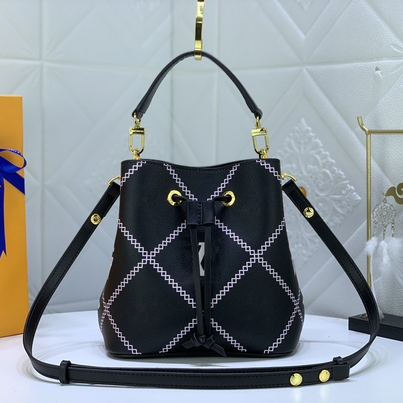 

Luxury designer NEONOE bucket handbags fashion female bag presbyopic wallet lady handbag brand letter leather shoulder bag M45716 size 20x20x13cm