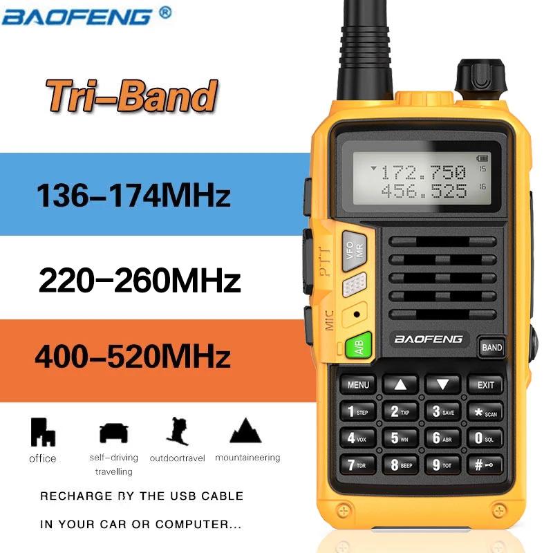

Walkie Talkie BaoFeng Tri-Band Radio UVS9 PLUS 10W Usb Charger Powerful Two Way 220-260Mhz FM Transceiver Upgrade UV 5R