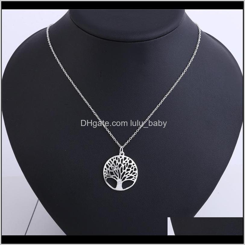 

Pendant 925 Jewelry Sier Color Women Pendants Necklaces The Tree Of Life Es For Girl Gift Zwxh9 Eagva