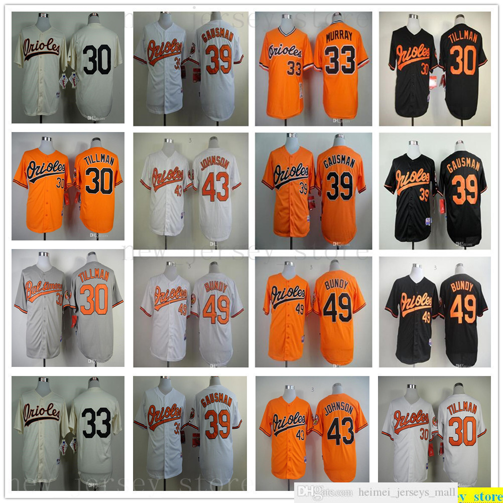 

2019th Mens Women Youth Baseball Jerseys 30 Chris Tillman Stitched 33 Eddie Murray 39 Kevin Gausman 43 Jim Johnson 49 Dylan Bundy Jersey, Blue;black