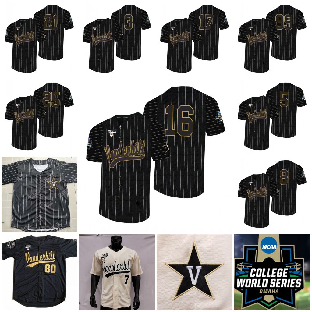 

16 Austin Martin Vanderbilt Commodores 2021 college world jersey Bleday Julian Infante Drake Fellows Mason Hickman Hugh Fisher DeMarco Eder, Blue;black
