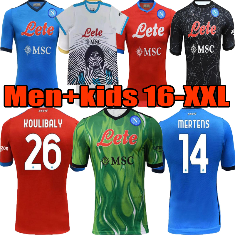 

2021 2022 Napoli Soccer Jerseys Marcelo Player fans version Burlon MARADONA Maglietta OSIMHEN INSIGNE 21/22 SSC Naples MAGLIA MERTENS Men  Kits Football Shirt, 2021 home