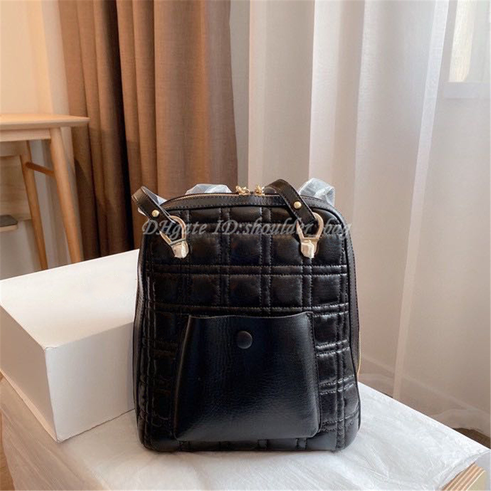 

2021 Luxury Designer Tote Bag Simple Embroidery Line Diamond Lattice Shoulder Bags Multi-Function Interior Zipper Pocket Backpack Totes Handbags, Style z