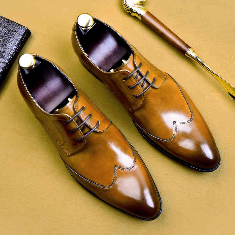 

dress shoes desai craftsmen's shoes genuine leather cow formal wedding italian cdcl, Black