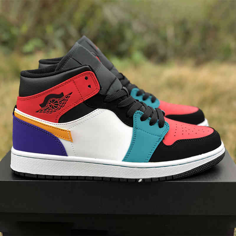 

High Quality Jumpman Women's Basketball Shoes men's 1 S Bred Multi-Color Sports, Bubble wrap packaging