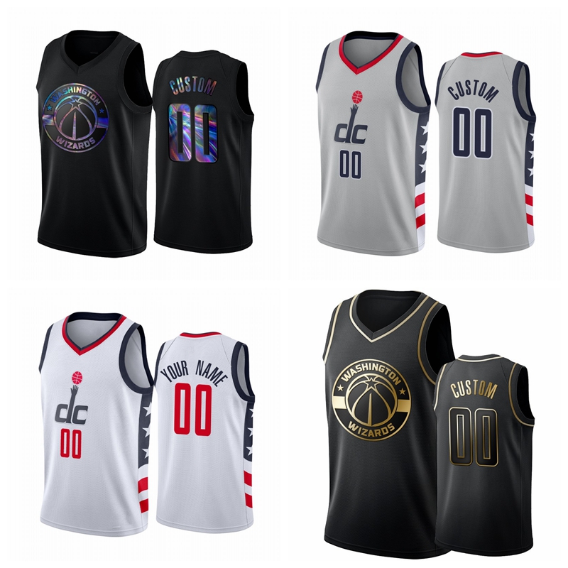 

Custom Washington Wizards MEN 2019-20 White Basketball Jersey, Black